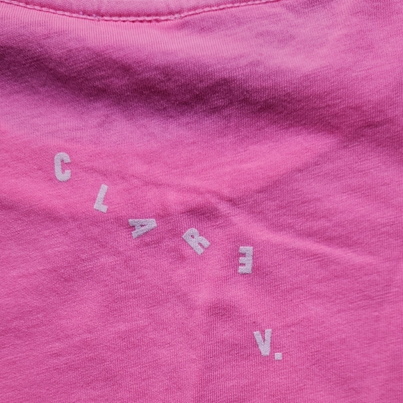 Clare V Hot Pink T-Shirt with Red 'CIAO' Print - Picture 6 of 6